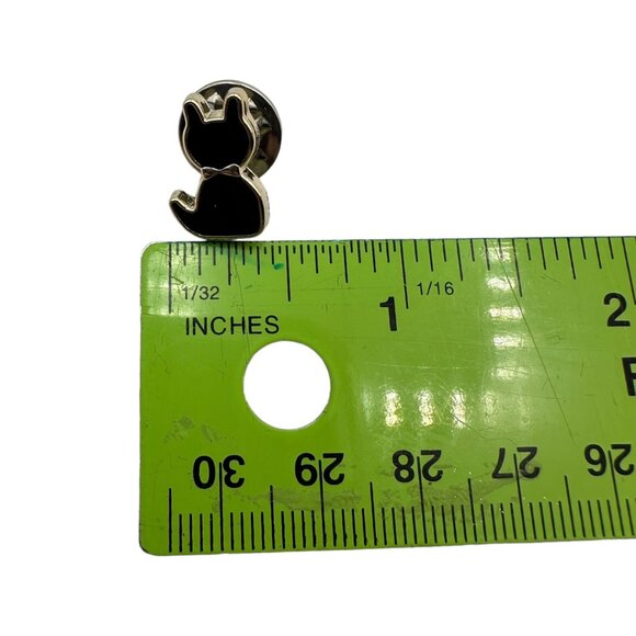 Black Cat Enamel Pin Adorable Kitty Cat Lovers Brooch Backpacks Collar Lapel - Picture 5 of 5